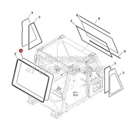 Стекло переднее Komatsu 562-95-3A311