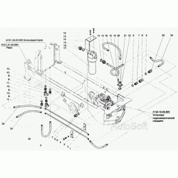 Гидросистема гидромеханической передачи (А121.12.00.000) А-120