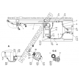 Гидравлическая система управления (для тракторов Т10М, Т10МБ с механической трансмиссией)
