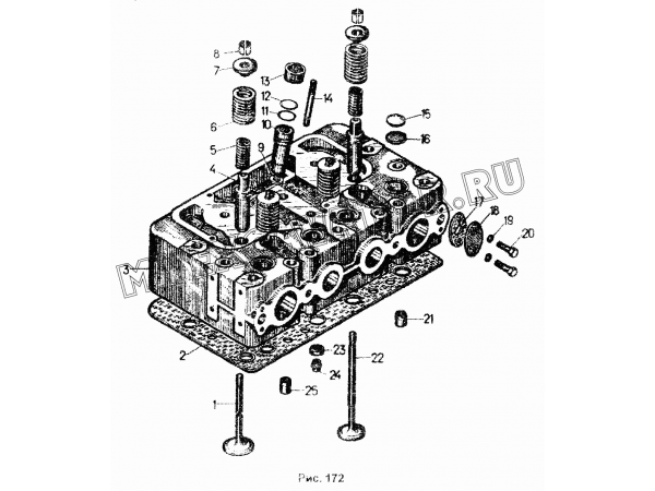 Головка цилиндров дизеля ЧТЗ Т-170М1.01