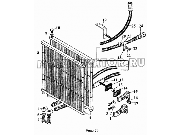 Установка масляных радиаторов ЧТЗ Т-170М1.01