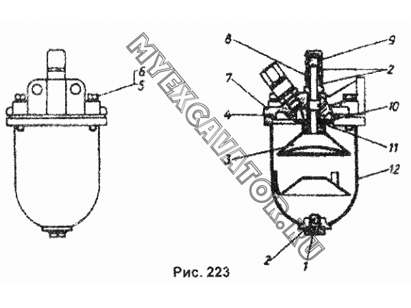 Фильтр топливный грубой очистки ЧТЗ Т-170М1.01