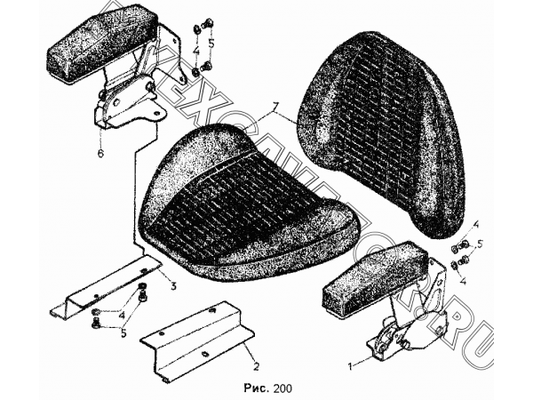 Детали сиденья ЧТЗ Т-170М1.01