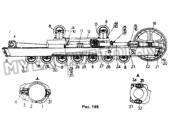 Тележки гусениц ЧТЗ Т-170М1.01