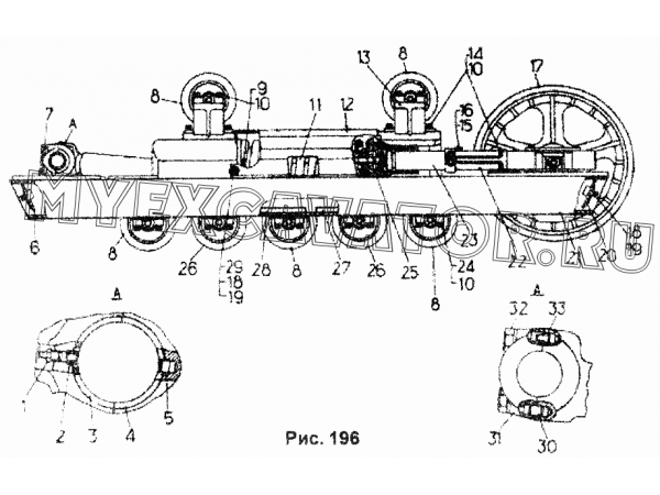 Тележки гусениц ЧТЗ Т-170М1.01