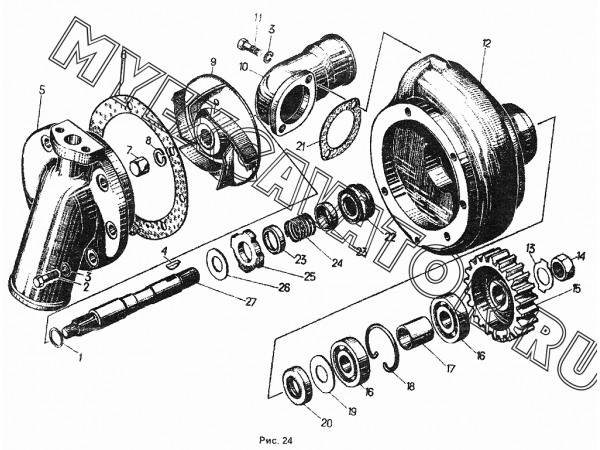 Насос ЧТЗ Т-170М.01