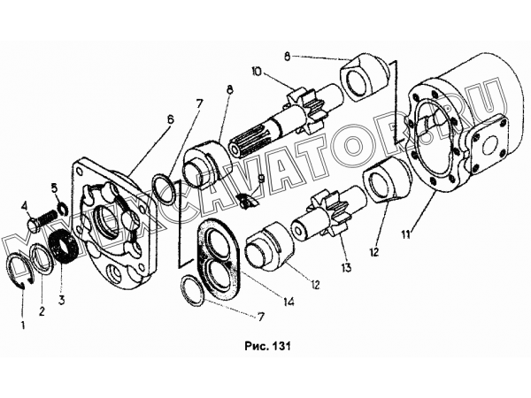 Насос шестеренный ЧТЗ Т-170М.01