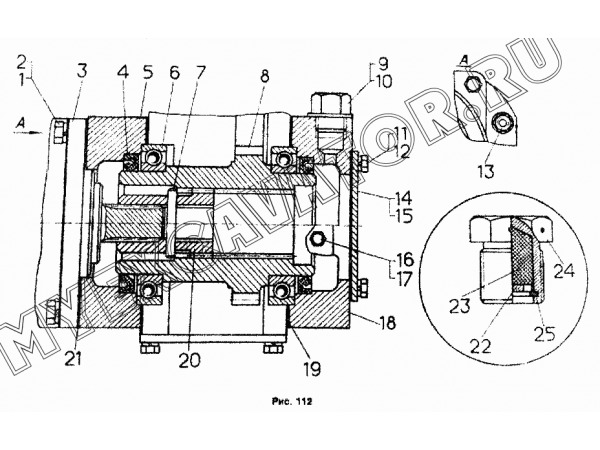 Установка привода насоса ЧТЗ Т-170М.01