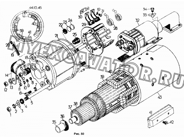 Стартер для пуска дизеля ЧТЗ Т-170М.01