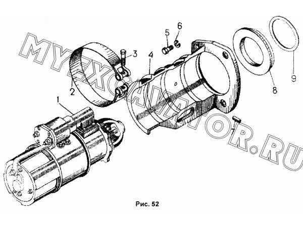 Установка стартера ЧТЗ Т-170М.01