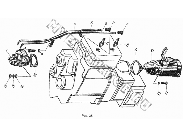 Электрооборудование пускового двигателя ЧТЗ Т-170М.01