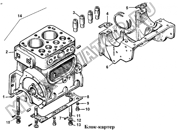 Блок-картер ЧТЗ Т-170