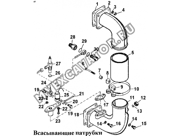 Всасывающие патрубки ЧТЗ Т-170