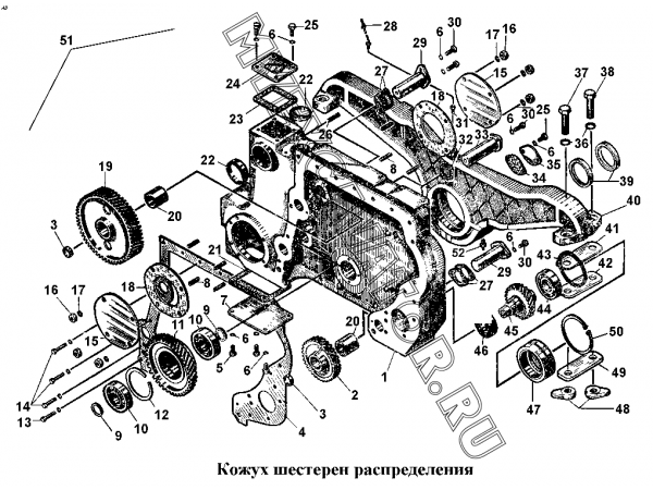 Кожух шестерен распределения ЧТЗ Т-170