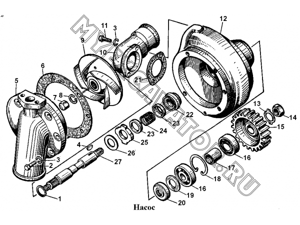 Насос ЧТЗ Т-170