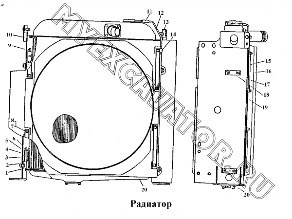 Радиатор ЧТЗ Т-170