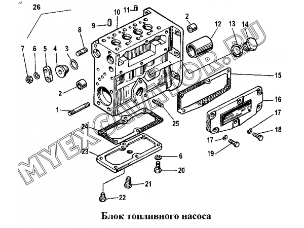 Блок топливного насоса ЧТЗ Т-170