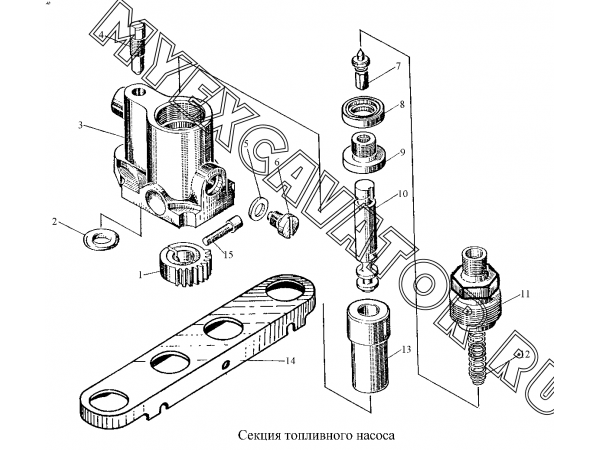 Секция топливного насоса ЧТЗ Т-170