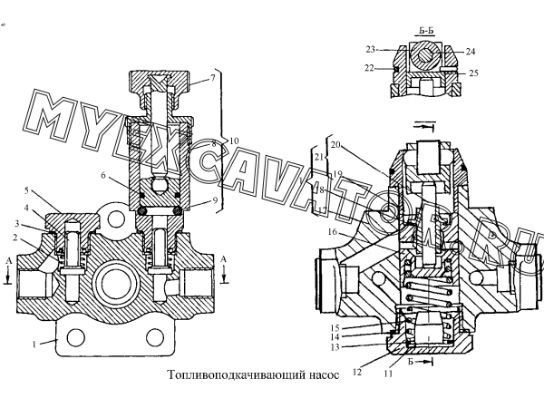 Топливоподкачивающий насос ЧТЗ Т-170