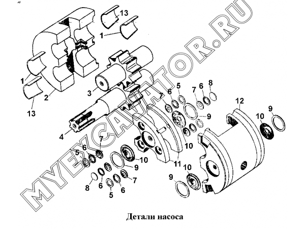 Детали насоса ЧТЗ Т-170