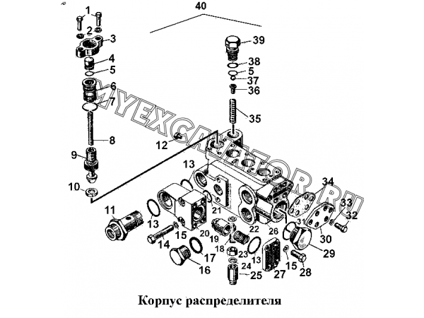 Корпус распределителя ЧТЗ Т-170