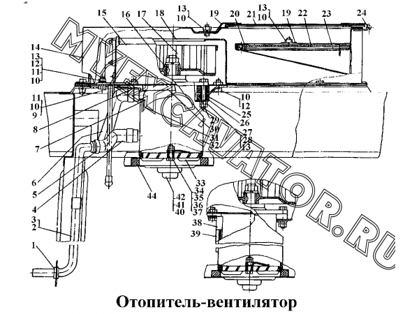 Отопитель-вентилятор ЧТЗ Т-170