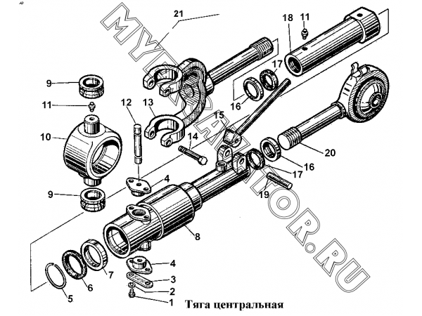 Тяга центральная ЧТЗ Т-170