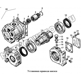 Установка привода насоса