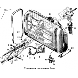 Установка топливного бака
