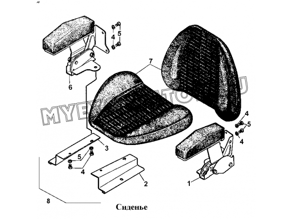 Сиденье ЧТЗ Т-170