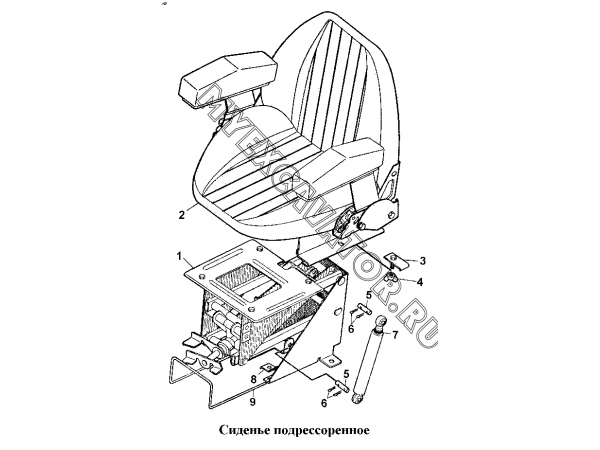 Сиденье подрессоренное ЧТЗ Т-170