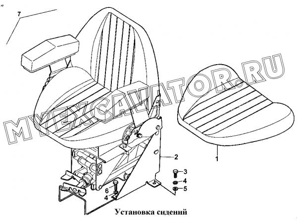 Установка сидений ЧТЗ Т-170