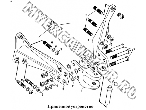 Прицепное устройство ЧТЗ Т-170