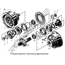 Главная передача с бортовыми фрикционами