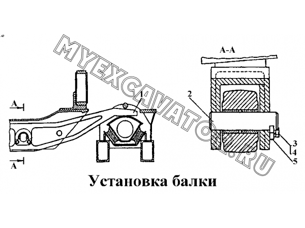 Установка балки ЧТЗ Т-170