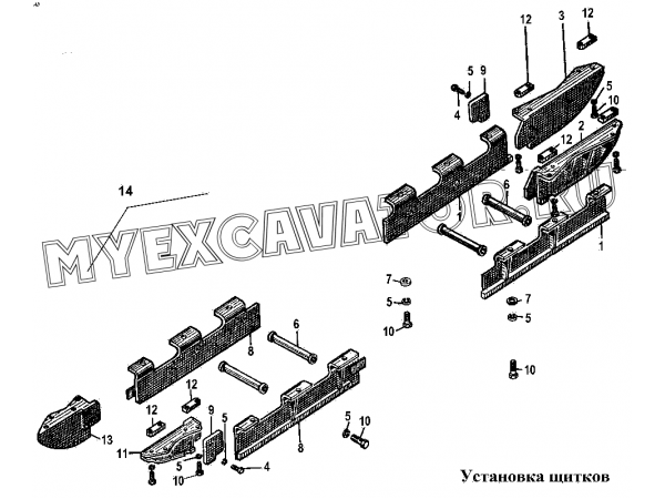 Установка щитков ЧТЗ Т-170