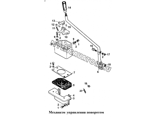 Механизм управления поворотом (2) ЧТЗ Т-170