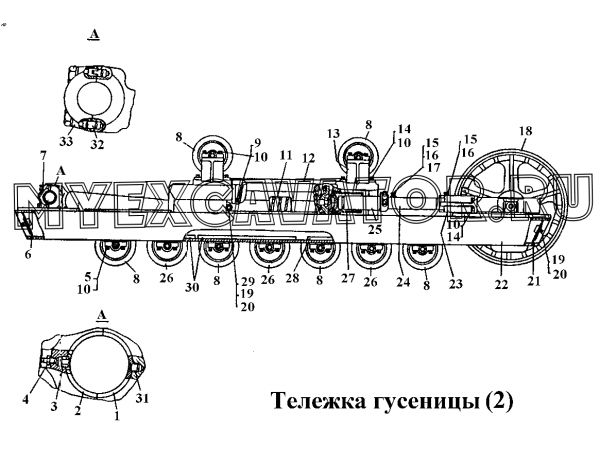 Тележки гусениц (4) ЧТЗ Т-170