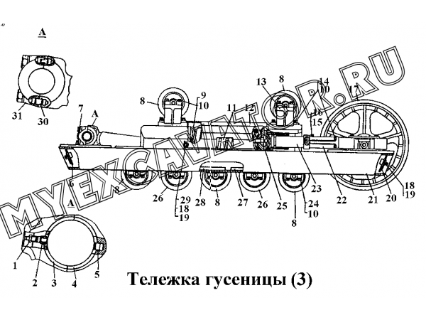 Тележки гусениц (5) ЧТЗ Т-170