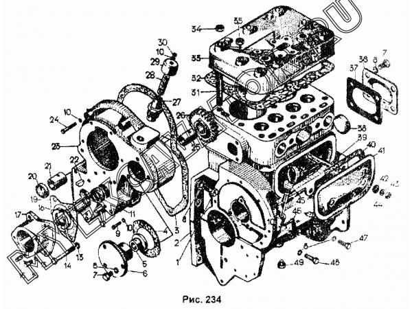 Блок с кожухом и головкой ЧТЗ Т-170.01