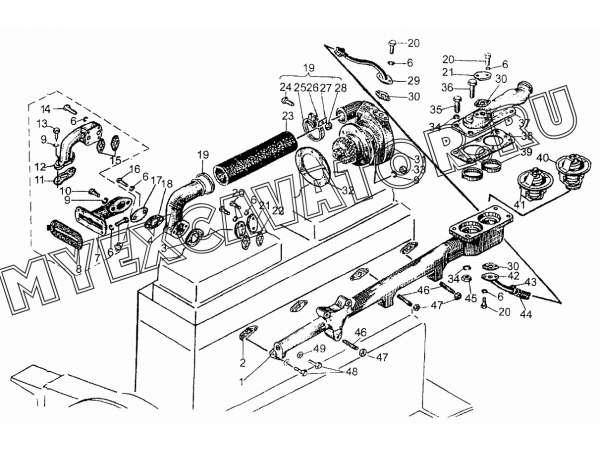 Система охлаждения ЧТЗ Т-10