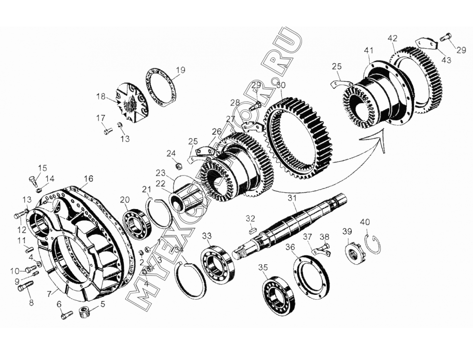 Схема бортовой т 170 бульдозер