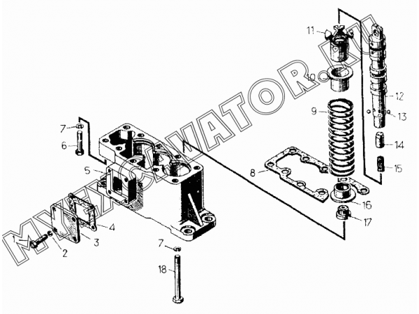 Гидрораспределитель. Крышка нижняя ЧТЗ Т-10