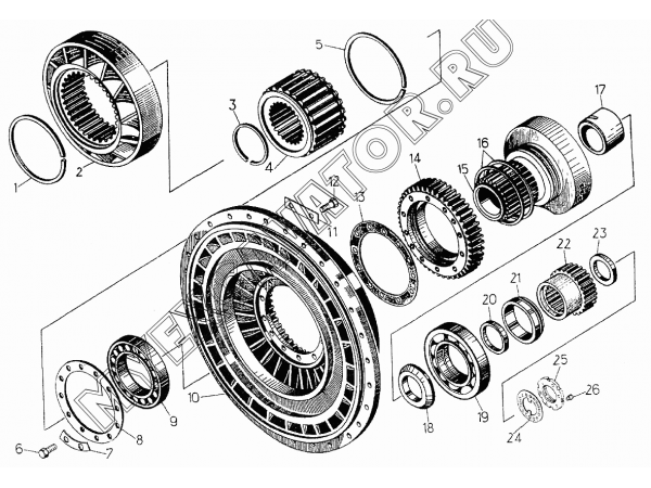 Колесо насосное, колесо реактора ЧТЗ Т-10