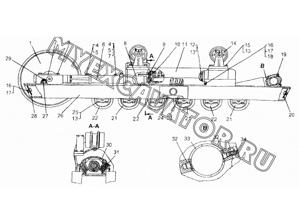 Тележки (для трактора с балкой) ЧТЗ Т-10