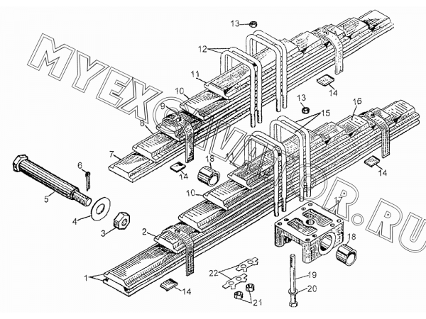 Установка рессоры ЧТЗ Т-10