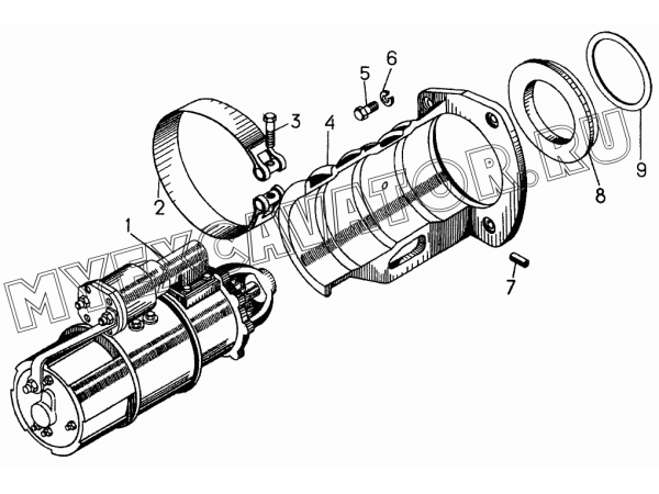 Установка стартера ЧТЗ Т-10