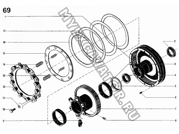 Муфта фрикционная (748-50-171) ЧТЗ ДЭТ-250М2