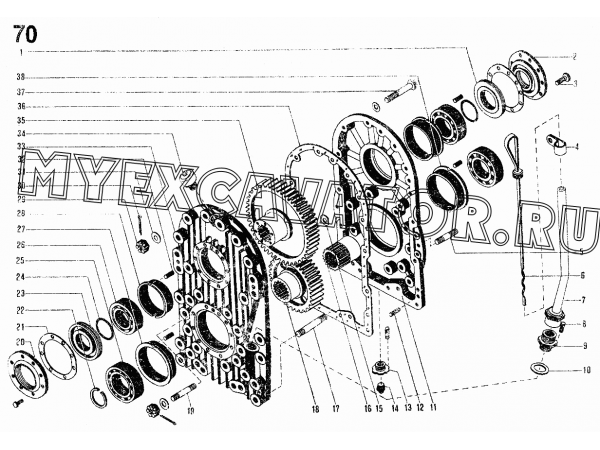 Редуктор привода генератора (748-50-209СП) ЧТЗ ДЭТ-250М2