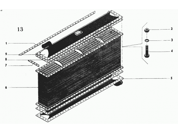 Радиатор водяной ЧТЗ ДЭТ-250М